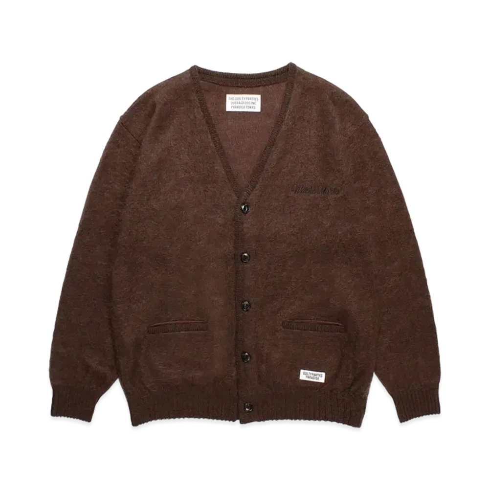 WACKO MARIA Mohair Knit Cardigan "Brown"