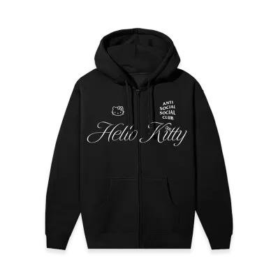 ANTI SOCIAL SOCIAL CLUB x Hello Kitty Ethereal Zip Hoodie "Black"