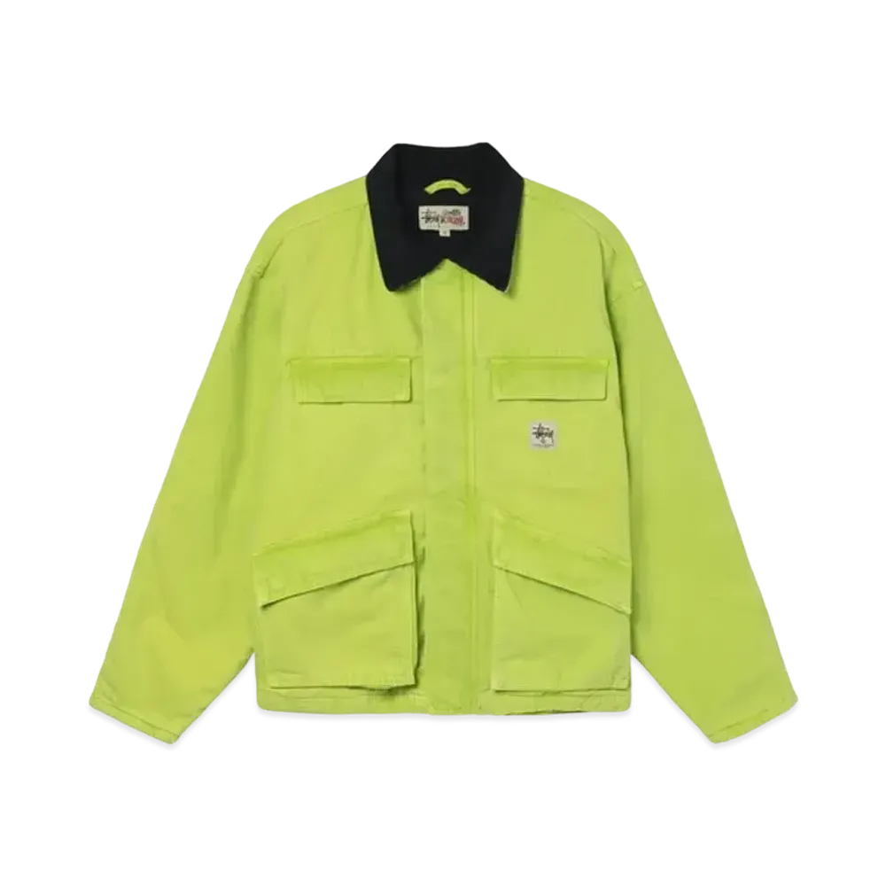 Stussy Washed Canvas Shop Jacket "Lime"