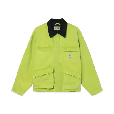 Stussy Washed Canvas Shop Jacket "Lime"