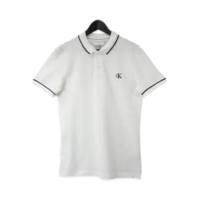 Calvin Klein Jeans Topping Slim Polo Pique Fabric "Bright White"