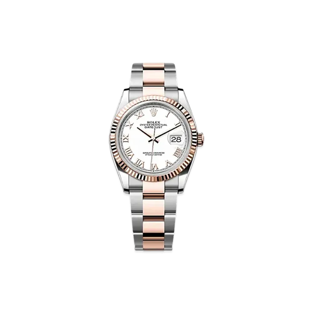 ROLEX Datejust 36 Oystersteel & Everose Gold "White"