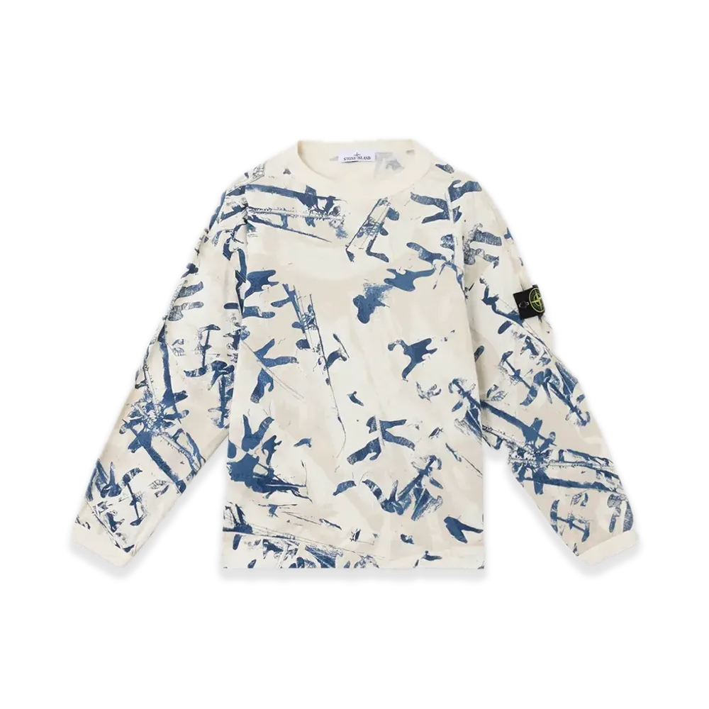 Stone Island 6100036 Scan Camo On Textured Jersey "Desert Brown"
