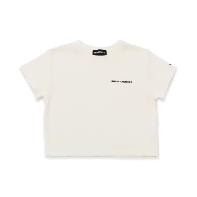 GOD SELECTION XXX Women'sStandard Logo Waffle Tee GXL-S26-CS-11 "White"