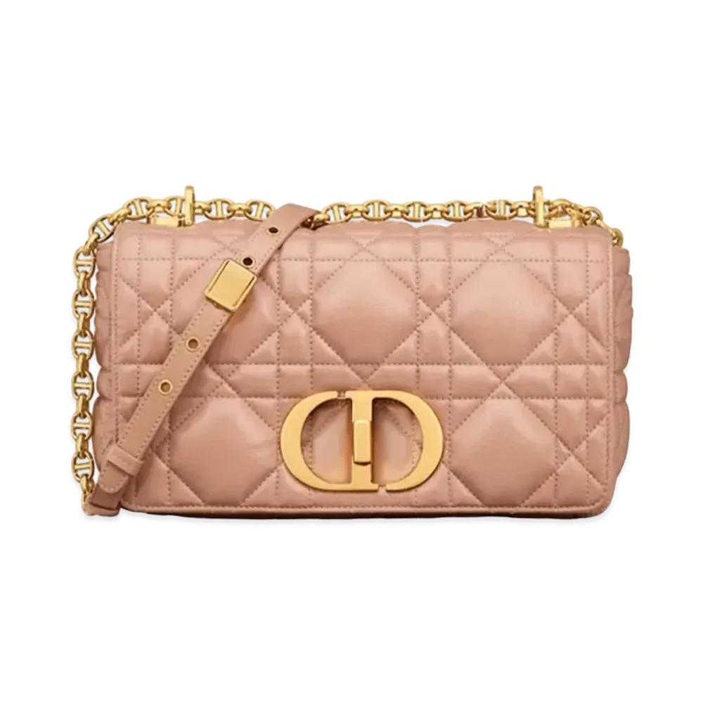 Dior Medium Dior Caro Bag Rose Des Vents Padded Macrocannage Calfskin "Rose des Vents"