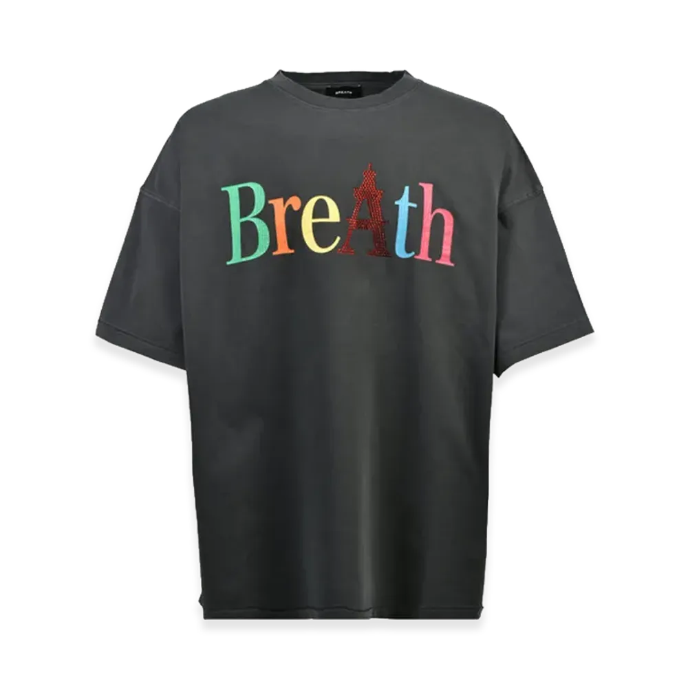 BREATH Rainbow Logo Tee "Black"