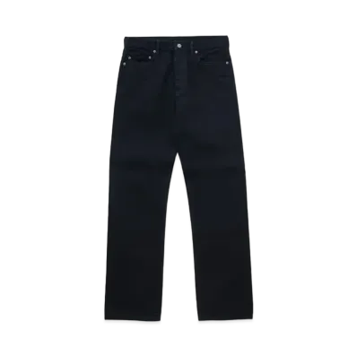 RATS Black Denim Pants Street Straight "Black"