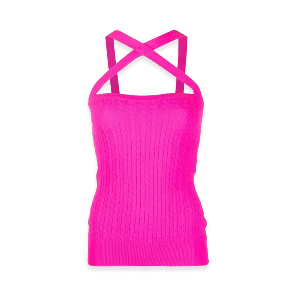 PATOU Women's Top with Cross "Pink/Fuchsia"