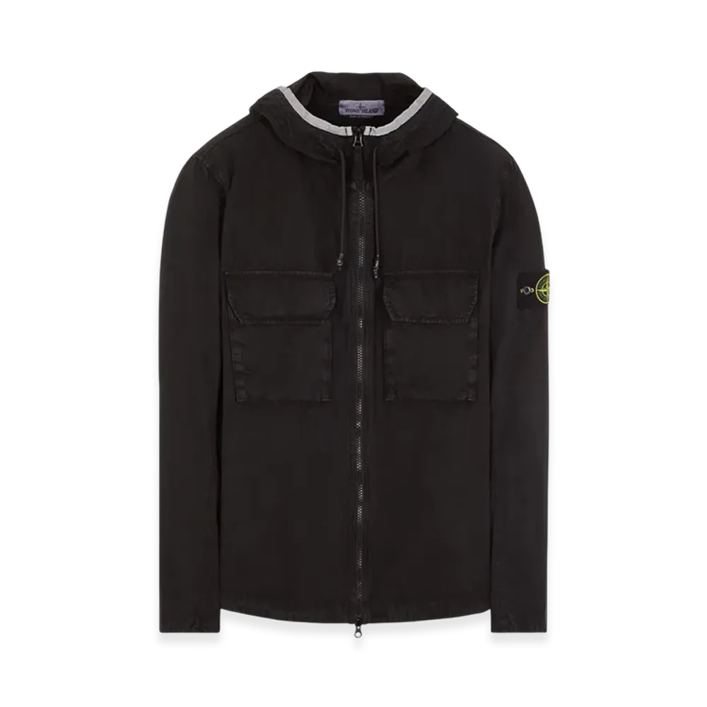 Stone Island 122WN Old Dye Treatment Hooded Jacket - 22SS "Black"