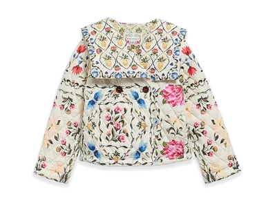Barbour x FARM Rio Women's Azelia Quilted Jacket "White"