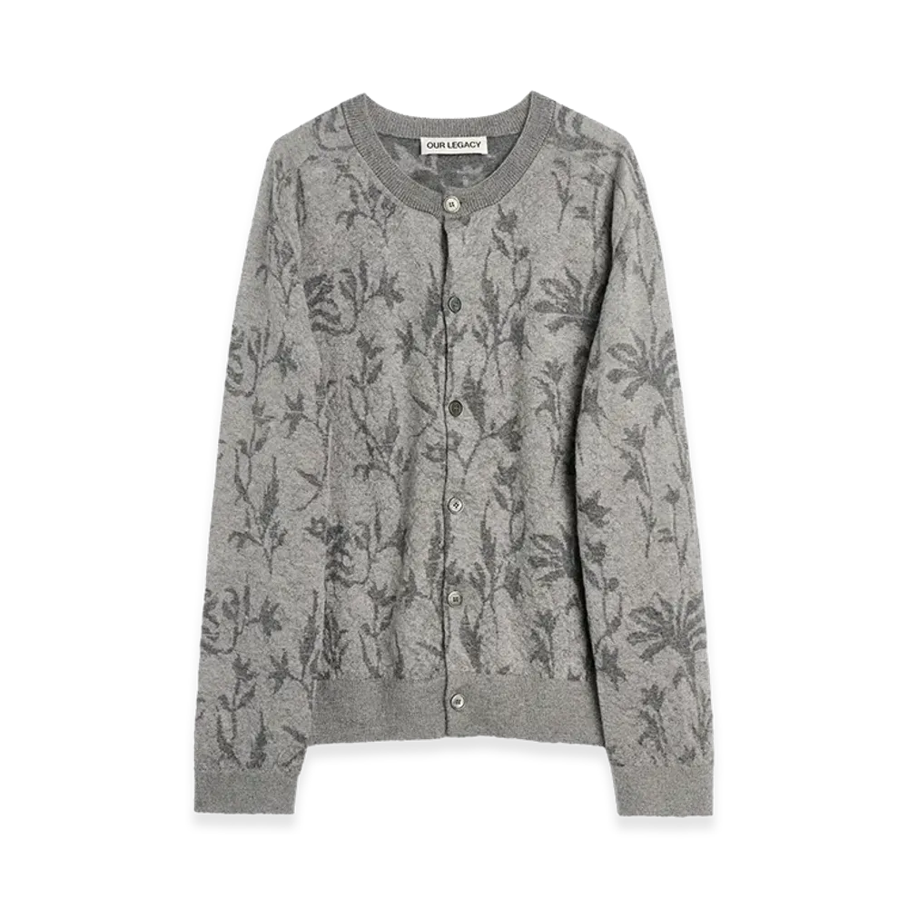 OUR LEGACY True Cardigan "Cloudy Meadow Mohair Intarsia"