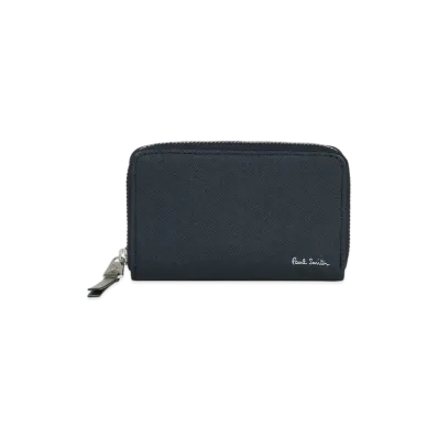 Paul Smith Bright Stripe Puller Card / Coin Case "Navy"