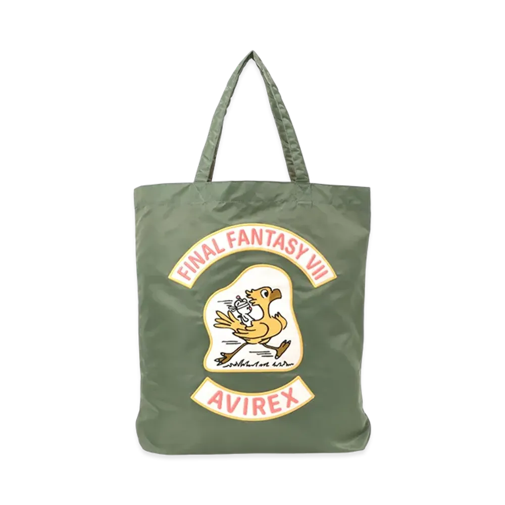 AVIREX x Final Fantasy VII Remake Flight Nylon Tote Bag Chocobo "Sage"