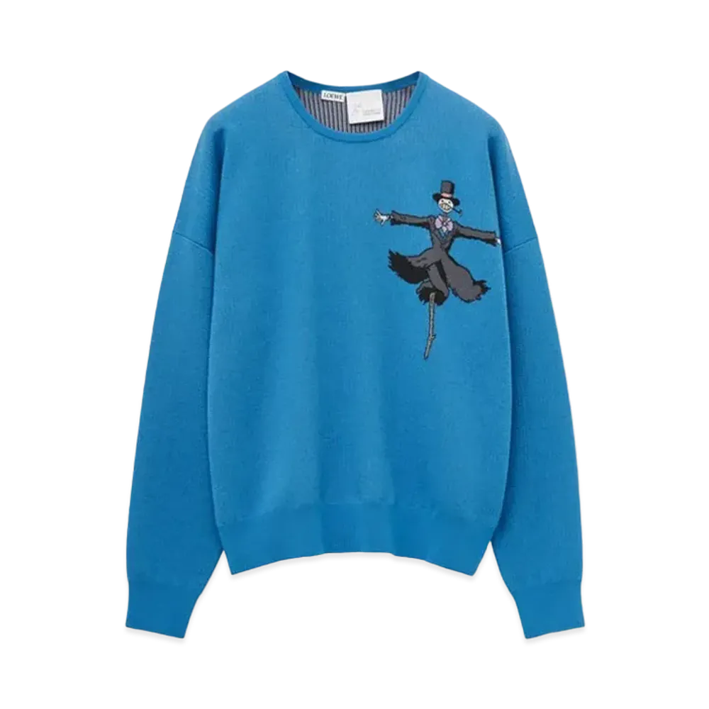 LOEWE x Howl's Moving Castle Turnip Head Sweater In Wool "Cerulean Blue"