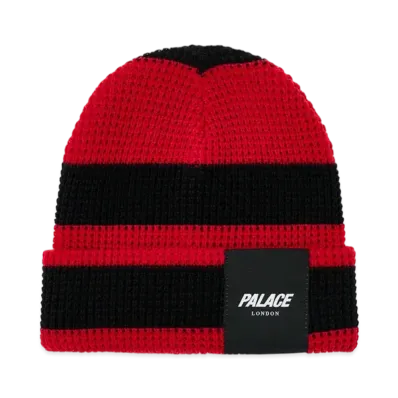 Palace London Waffle Beanie "Red"