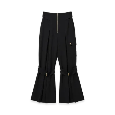 AKIKOAOKI Women's Front Zip Bondage Pants "Black"