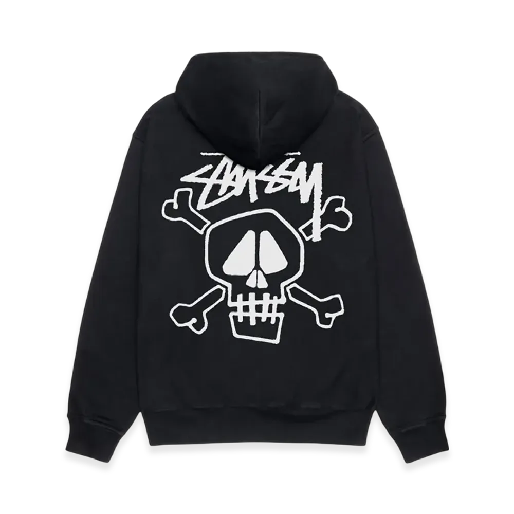 Stussy Skull & Bones Pigment Dyed Hoodie "Black"