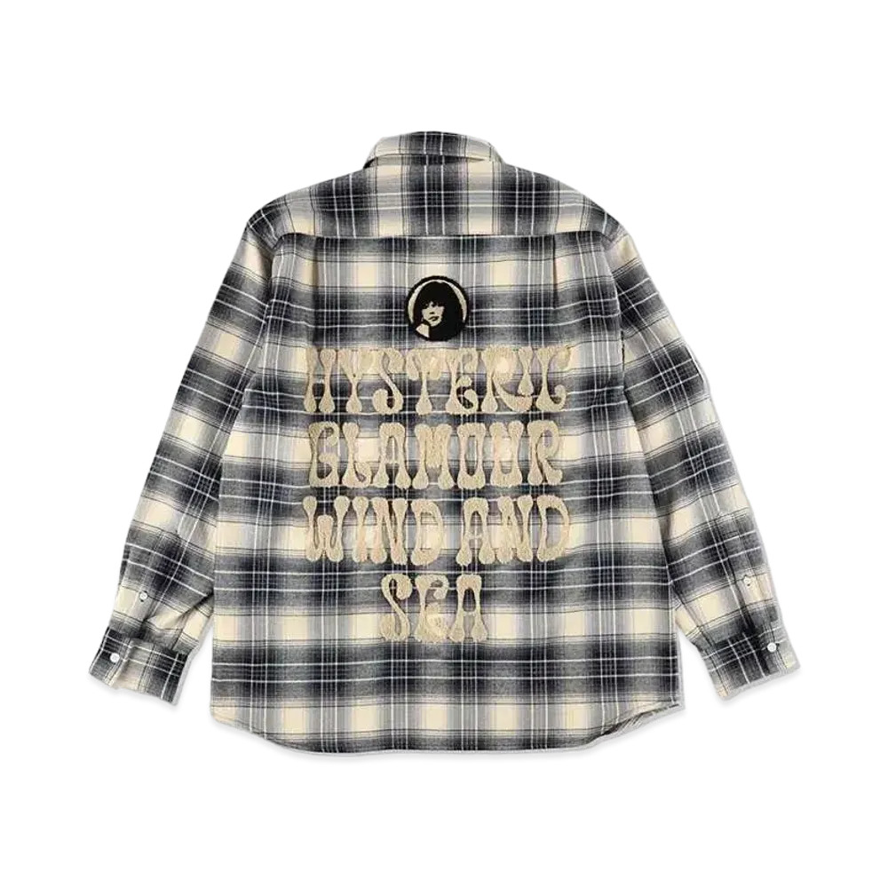 WIND AND SEA x HYSTERIC GLAMOUR Check Shirt "Navy"