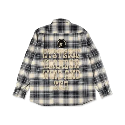 WIND AND SEA x HYSTERIC GLAMOUR Check Shirt "Navy"