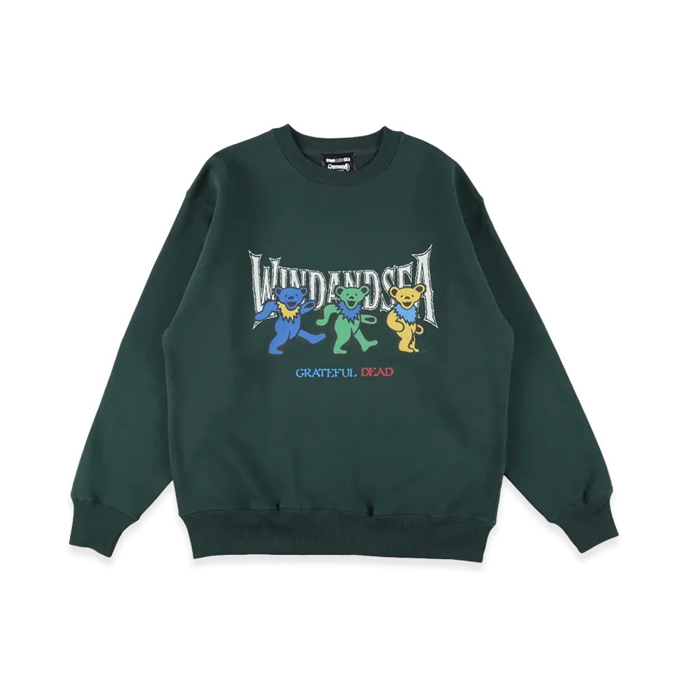 WIND AND SEA x Grateful Dead Crew Neck Sweat Shirt "Green"
