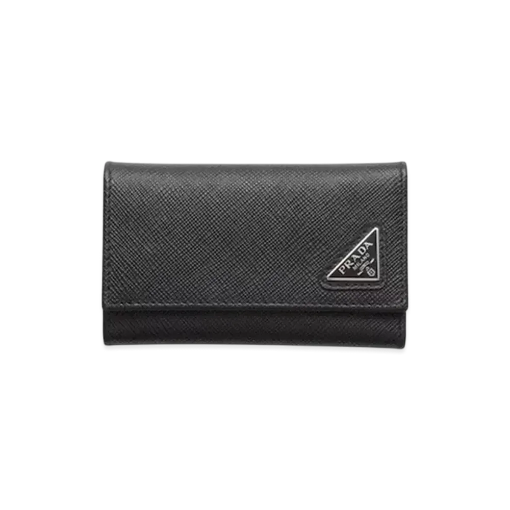PRADA Saffiano Leather Key Case "Black"