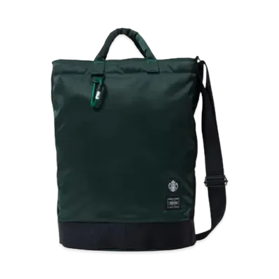 PORTER x STARBUCKS Coffee Bean Shape Drum Bag "Dark Green"