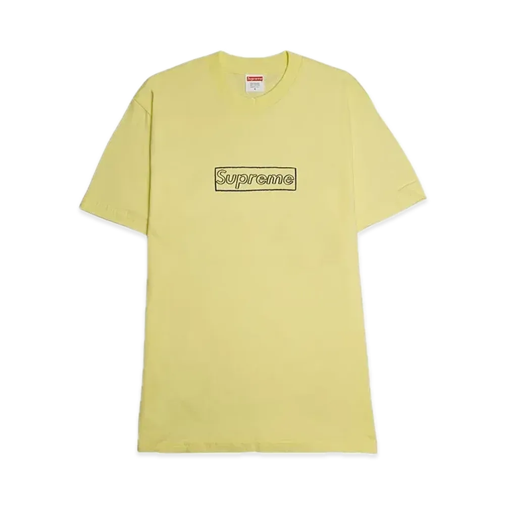 Supreme x KAWS Chalk Logo Tee "Yellow"