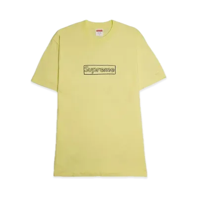 Supreme x KAWS Chalk Logo Tee "Yellow"