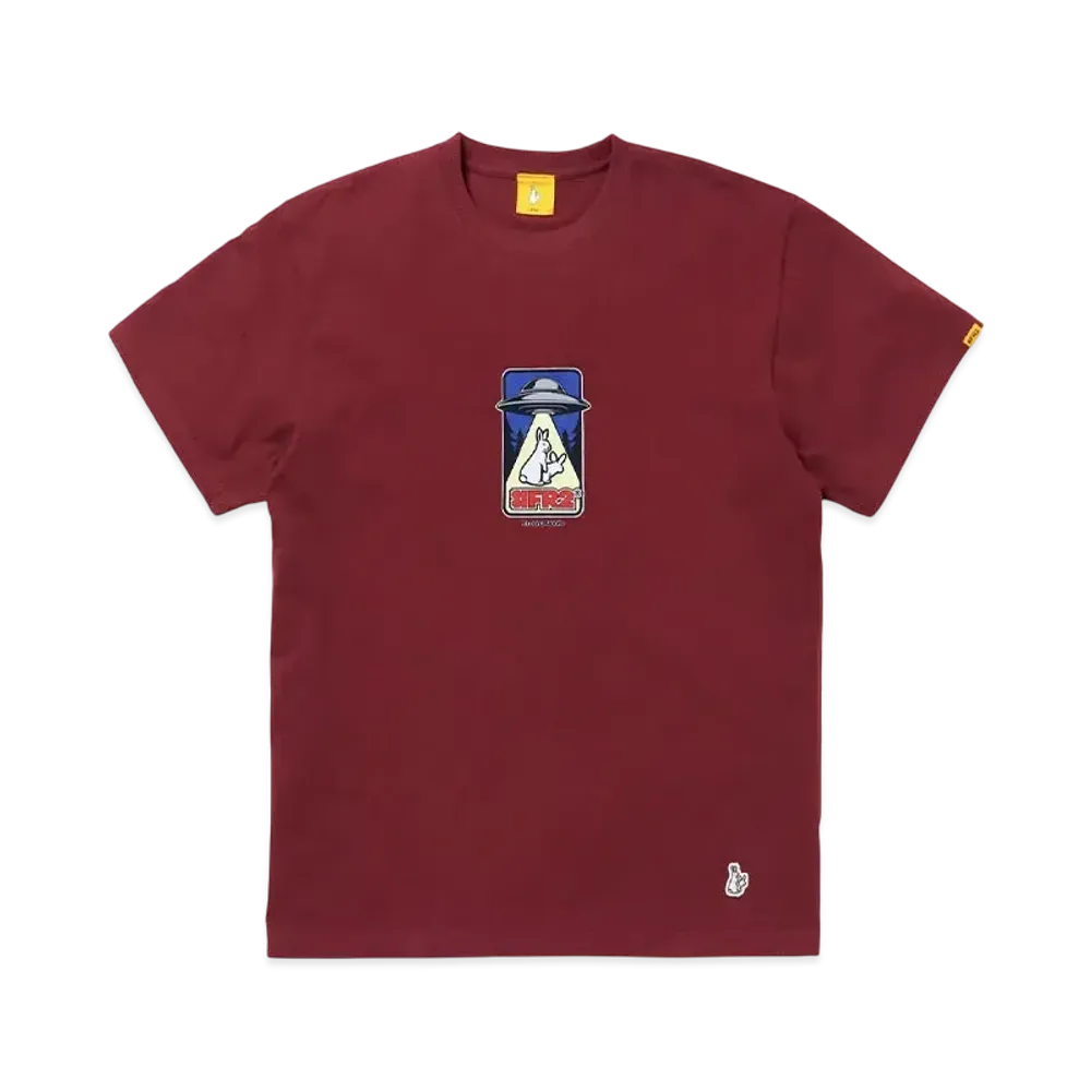 FR2 Rabbits Abducted By Ufo T-Shirt "Burgundy"