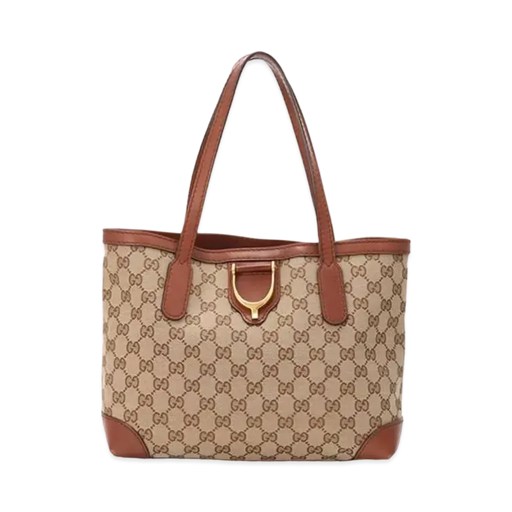 GUCCI GG Canvas Tote Bag "Brown"