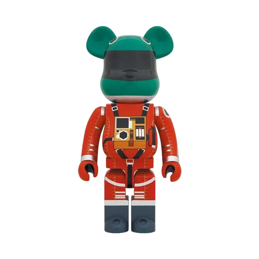 Bearbrick SPACE SUIT GREEN HELMET & ORANGE SUIT Ver. 1000%