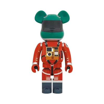 Bearbrick SPACE SUIT GREEN HELMET & ORANGE SUIT Ver. 1000%