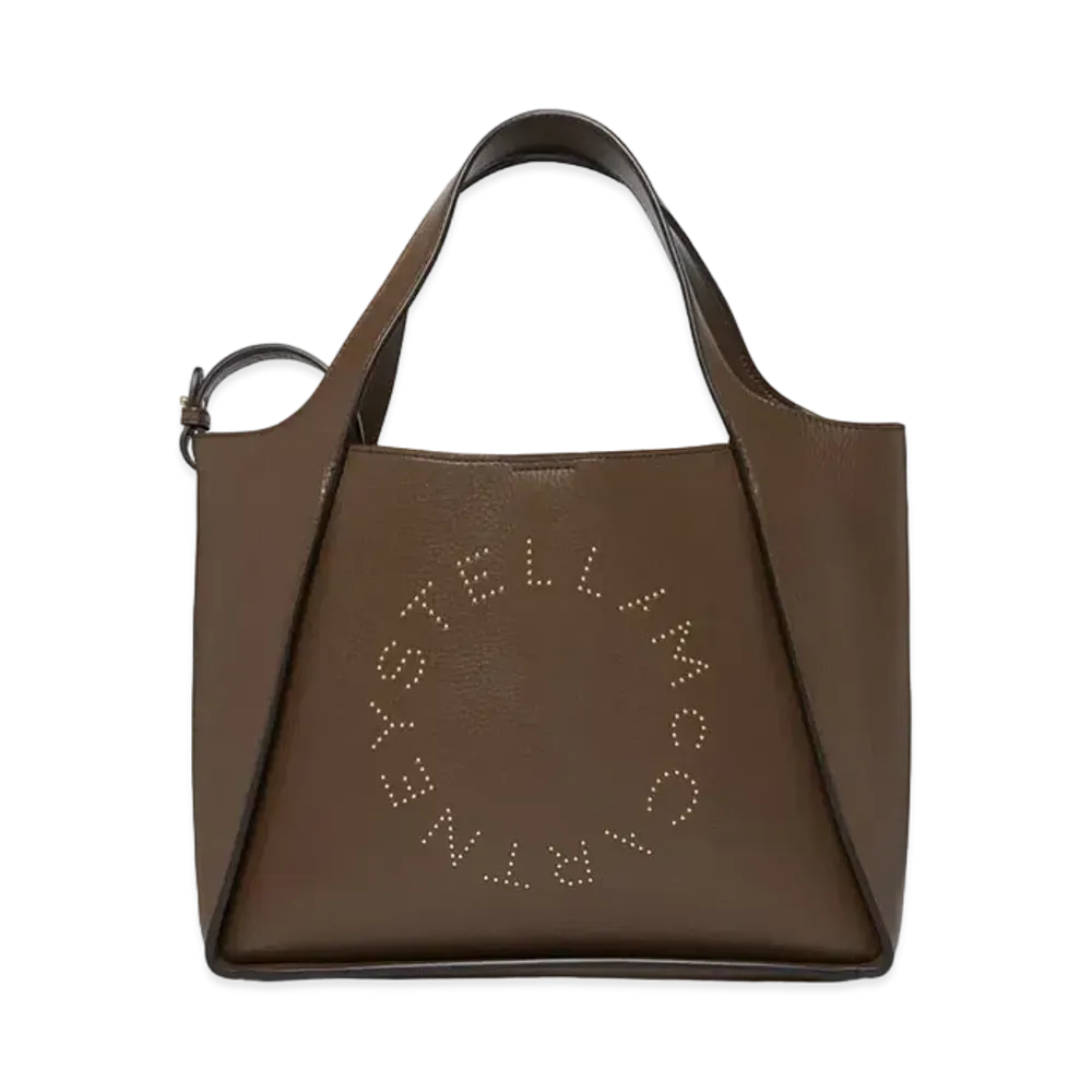 STELLA McCARTNEY Logo Top Handle Crossbody Tote Bag "Chocolate Brown"