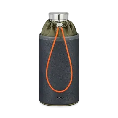 Dior x Sacai Bottle & Bottle Holder Grained Calafskin & Technical Fabric "Khaki"