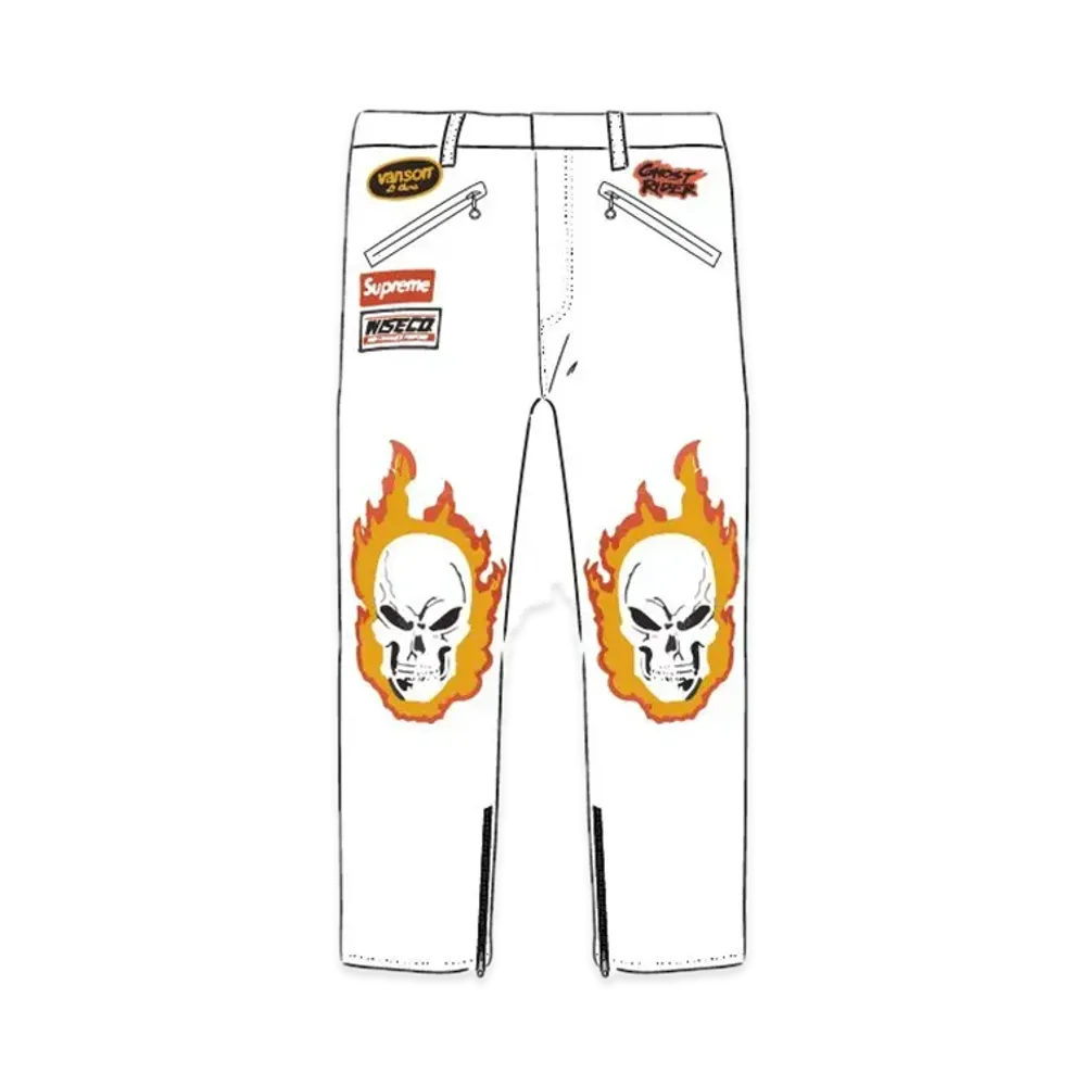 Supreme x Vanson Leathers® Ghost Rider Pant "White"