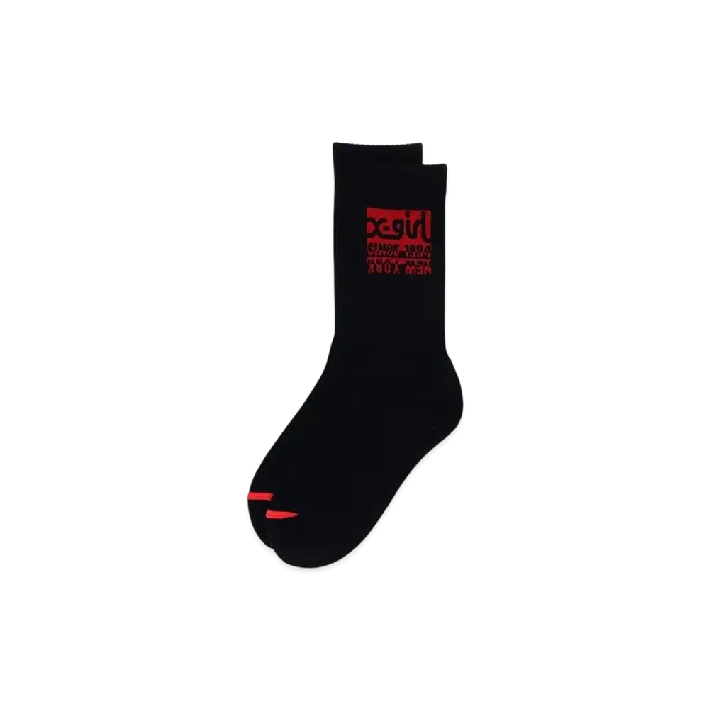 X-Girl Bicolor Box Logo Rib Socks "Black"