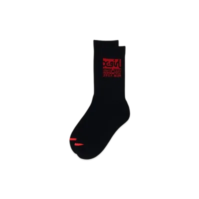 X-Girl Bicolor Box Logo Rib Socks "Black"