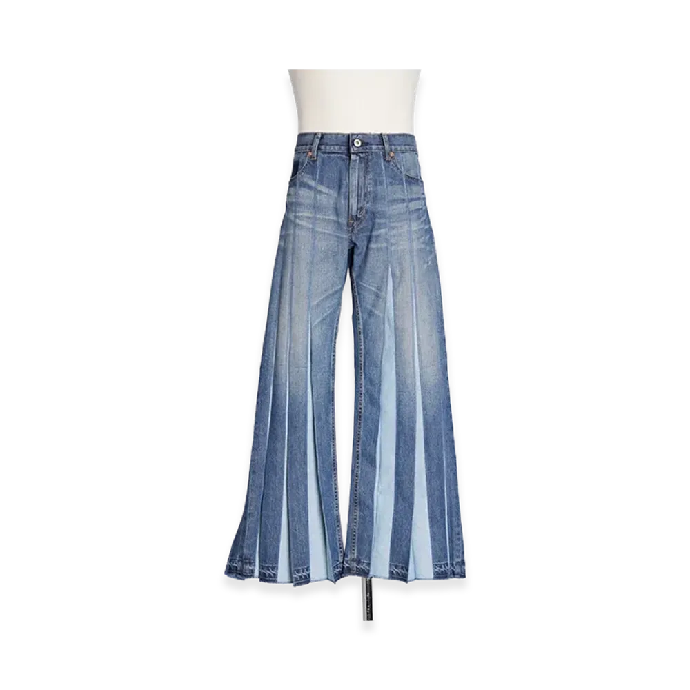 JUNYA WATANABE MAN Pleats Flare Denim Pants "Indigo"