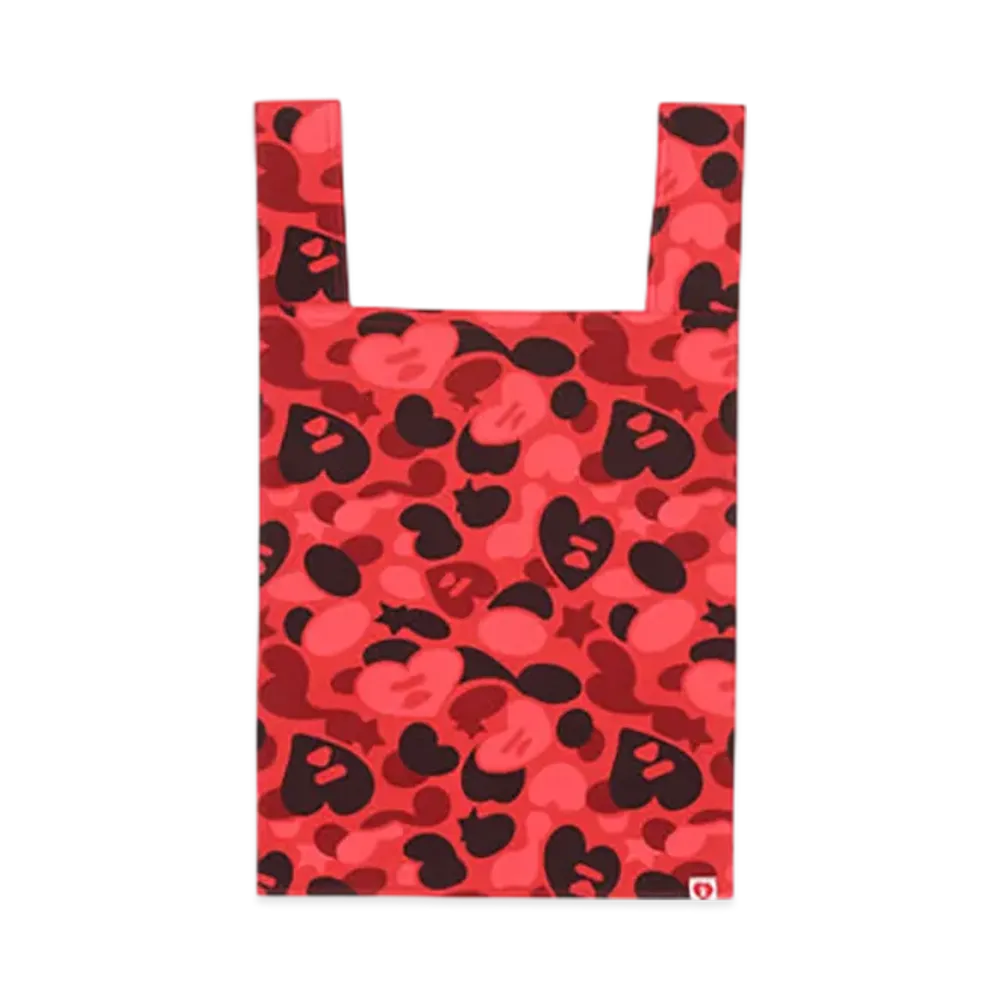A BATHING APE APEE Camo Shopping Bag "Red"