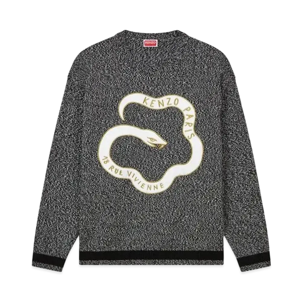 KENZO 'Lunar New Year' Jumper in Wool & Cotton Unisex "Black"