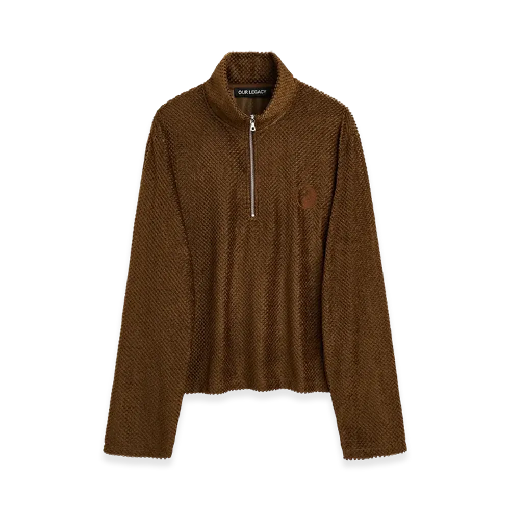 OUR LEGACY Sport Half Zip "Brown"