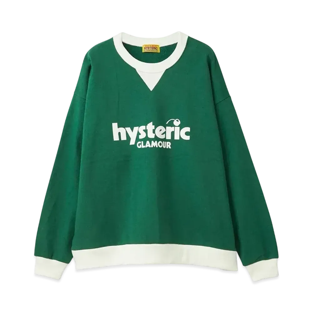 HYSTERIC GLAMOUR Cherry Logo Oversized Sweatshirt "Green"