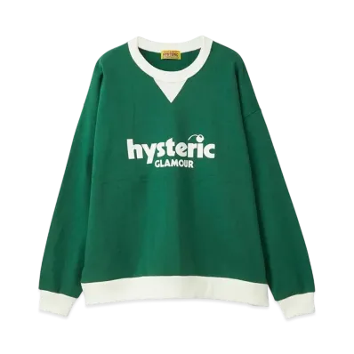 HYSTERIC GLAMOUR Cherry Logo Oversized Sweatshirt "Green"