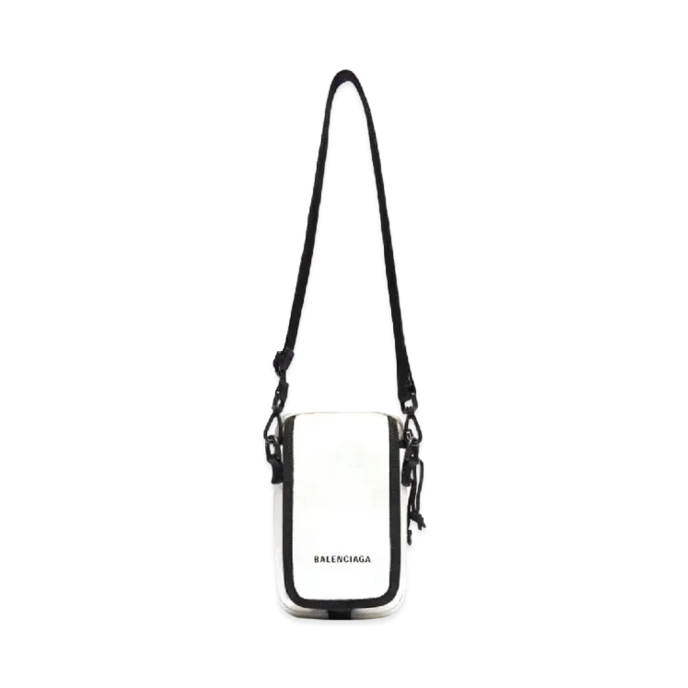 BALENCIAGA Explorer Crossbody Pouch Bag "White"