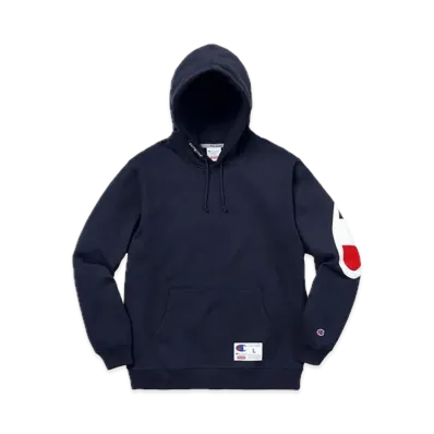 Supreme x Champion Hooded Sweatshirt "Navy"