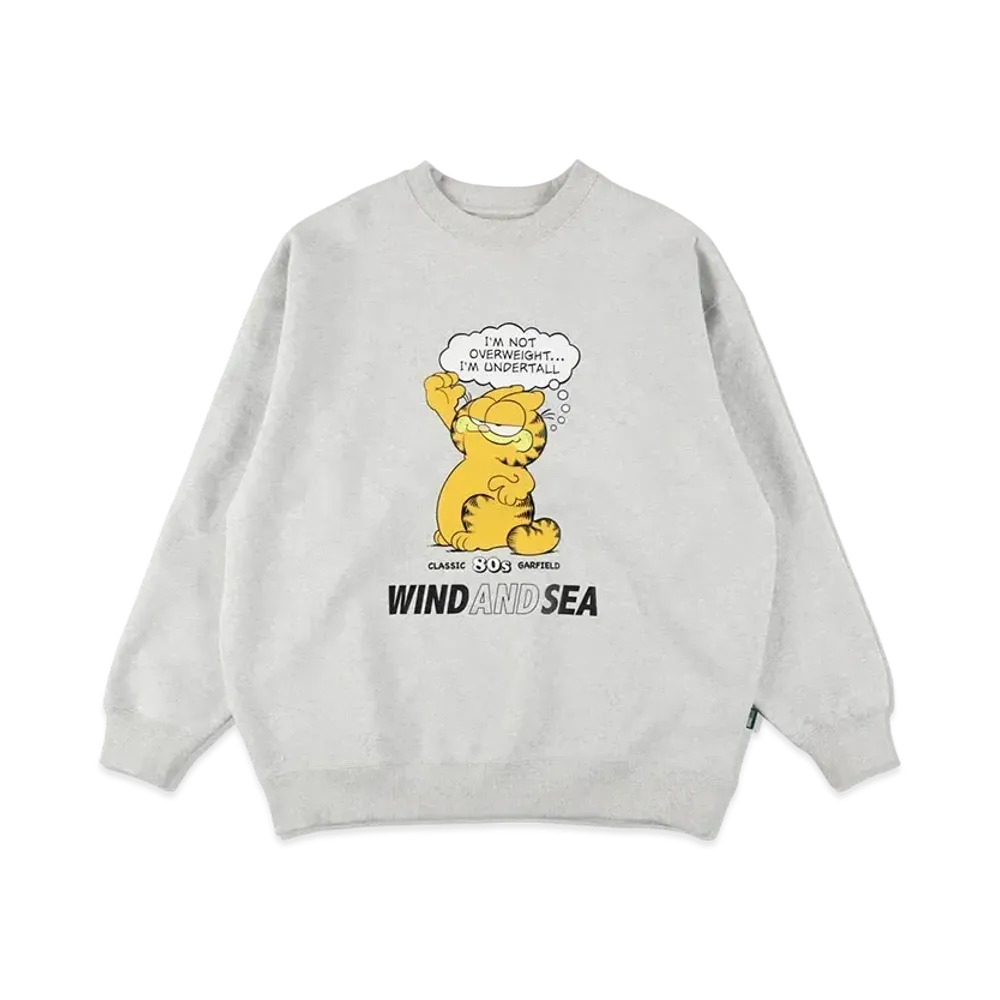 WIND AND SEA x GARFIELD Crew Neck "Gray"