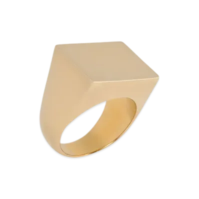 DRIES VAN NOTEN Signet Ring "Mat gold"