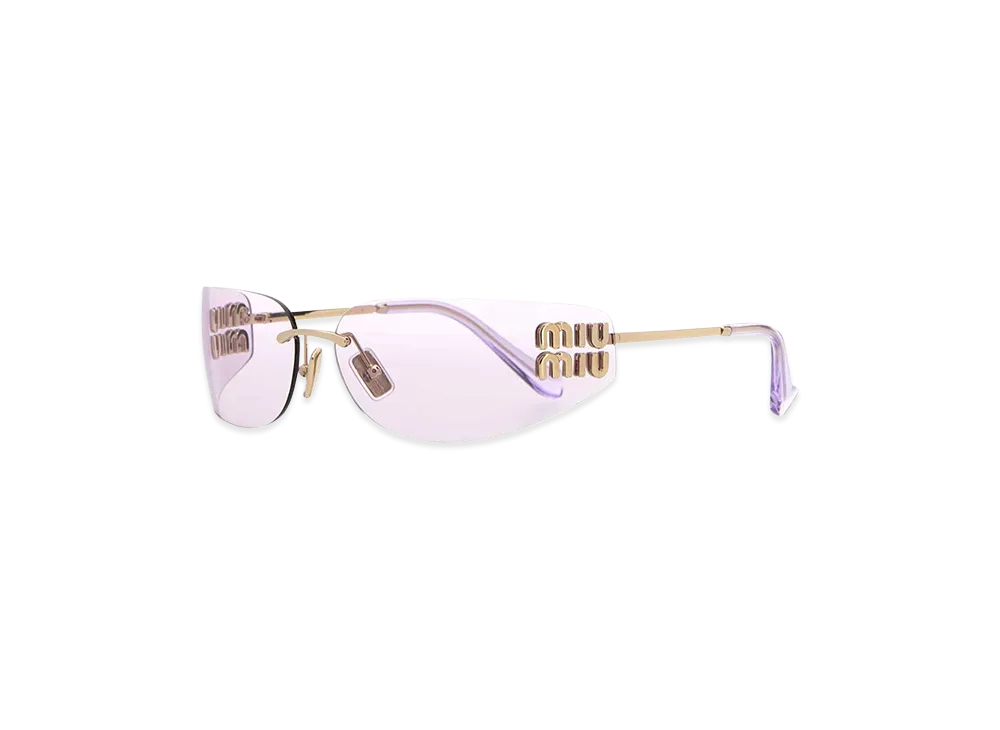 MIU MIU Women's Metal Logo Sunglasses "Gold"