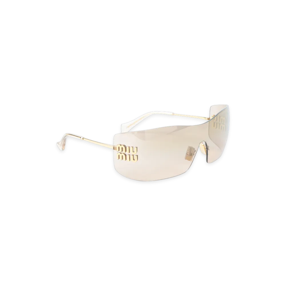 MIU MIU Women's Acetate Sunglasses "Gold Light Brown"