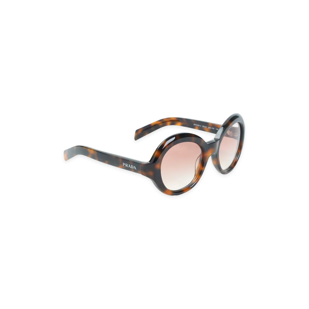 PRADA Women's Logo Acetate Sunglasses "Juniper Tortoise/Brown"